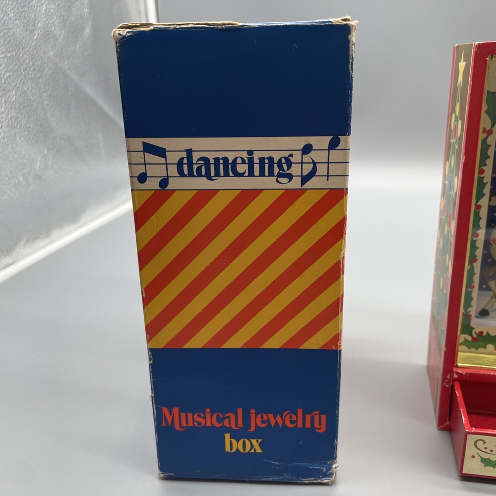 VINTAGE Otagiri DANCING SANTA & Reindeer - Jingle Bells MUSIC BOX 1979 - Picture 12 of 16